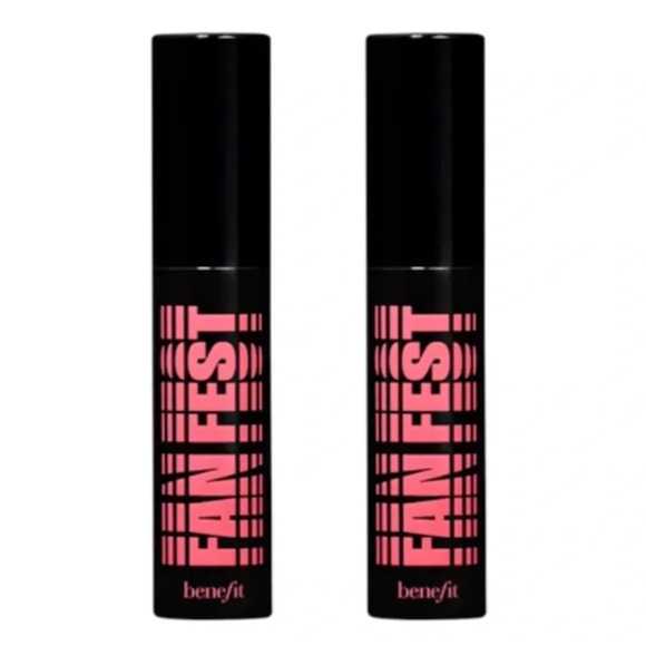 $12❤️‍🔥 Benefit Fan Fest Fanning & Volumizing Mascara HYPER BLACK 2PK 👁️ NEW - Picture 1 of 8